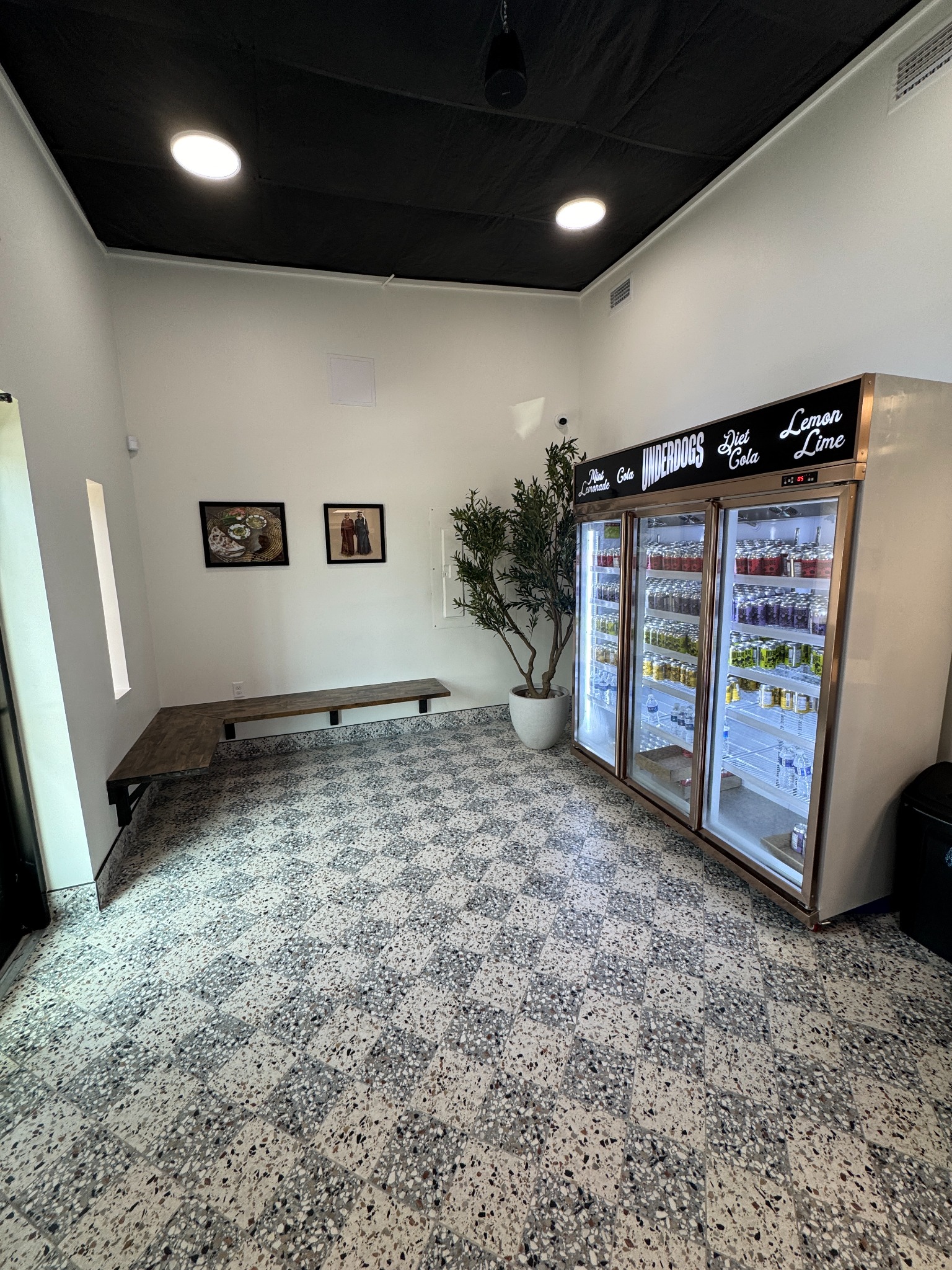 Chickpea House #1 interior beverage and waiting area