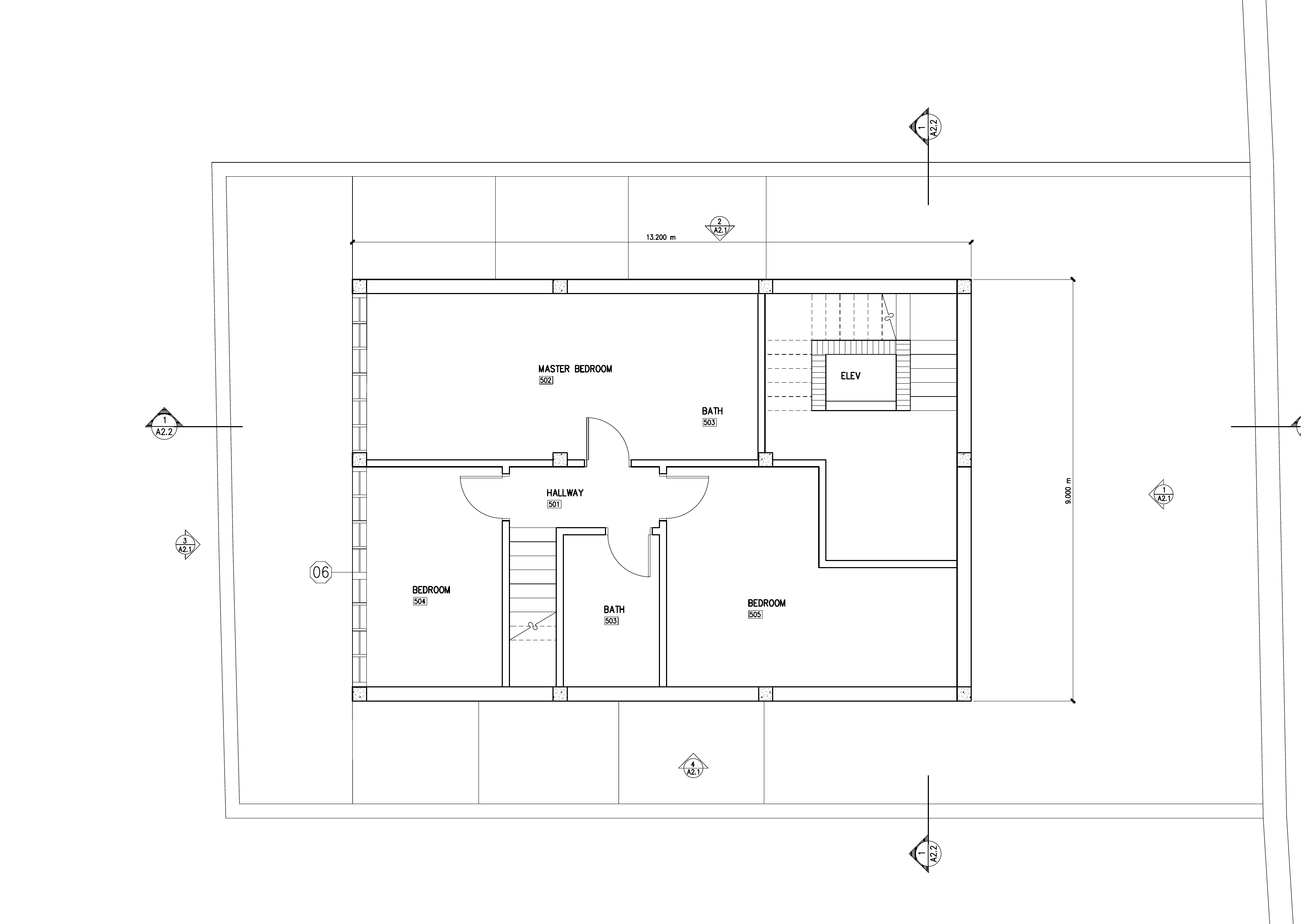 Second floor bedroom plan