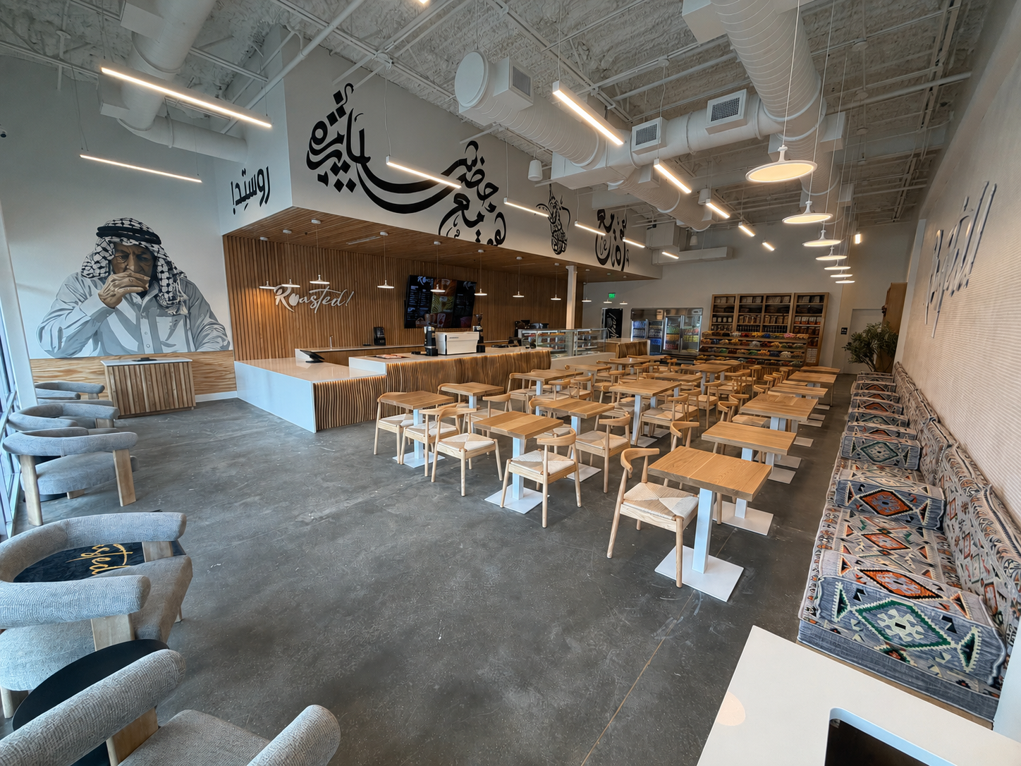 Roasted Coffee Shop completed interior