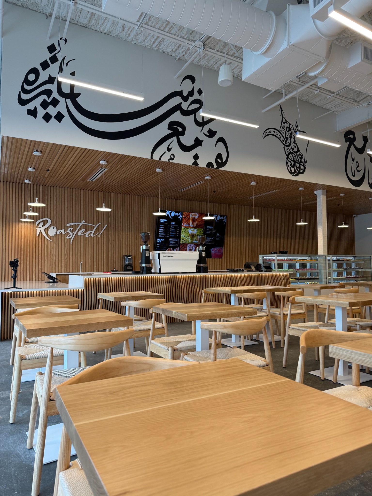 Roasted Coffee Shop interior and service counter