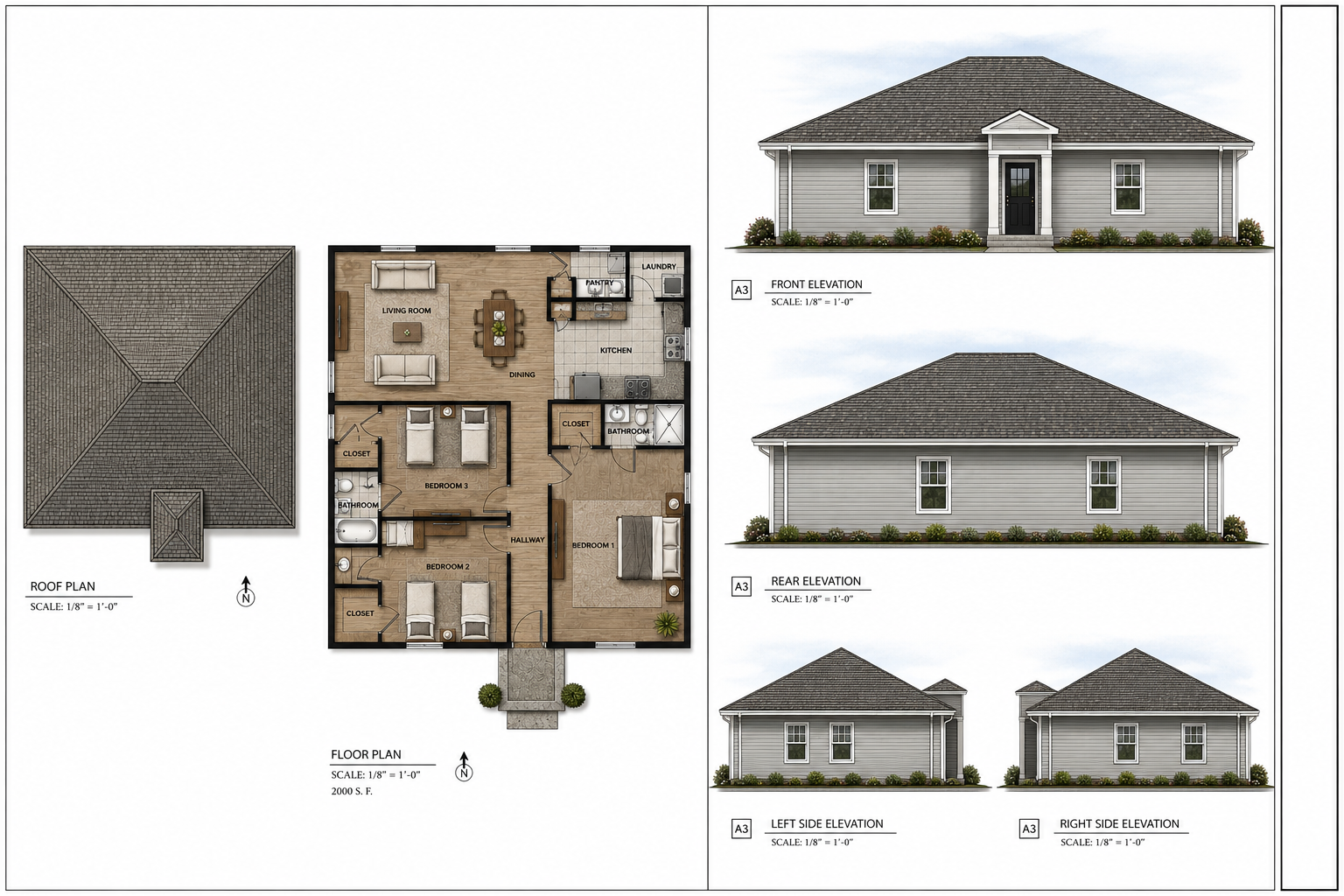 Presentation sheet for the Single-Family Residence